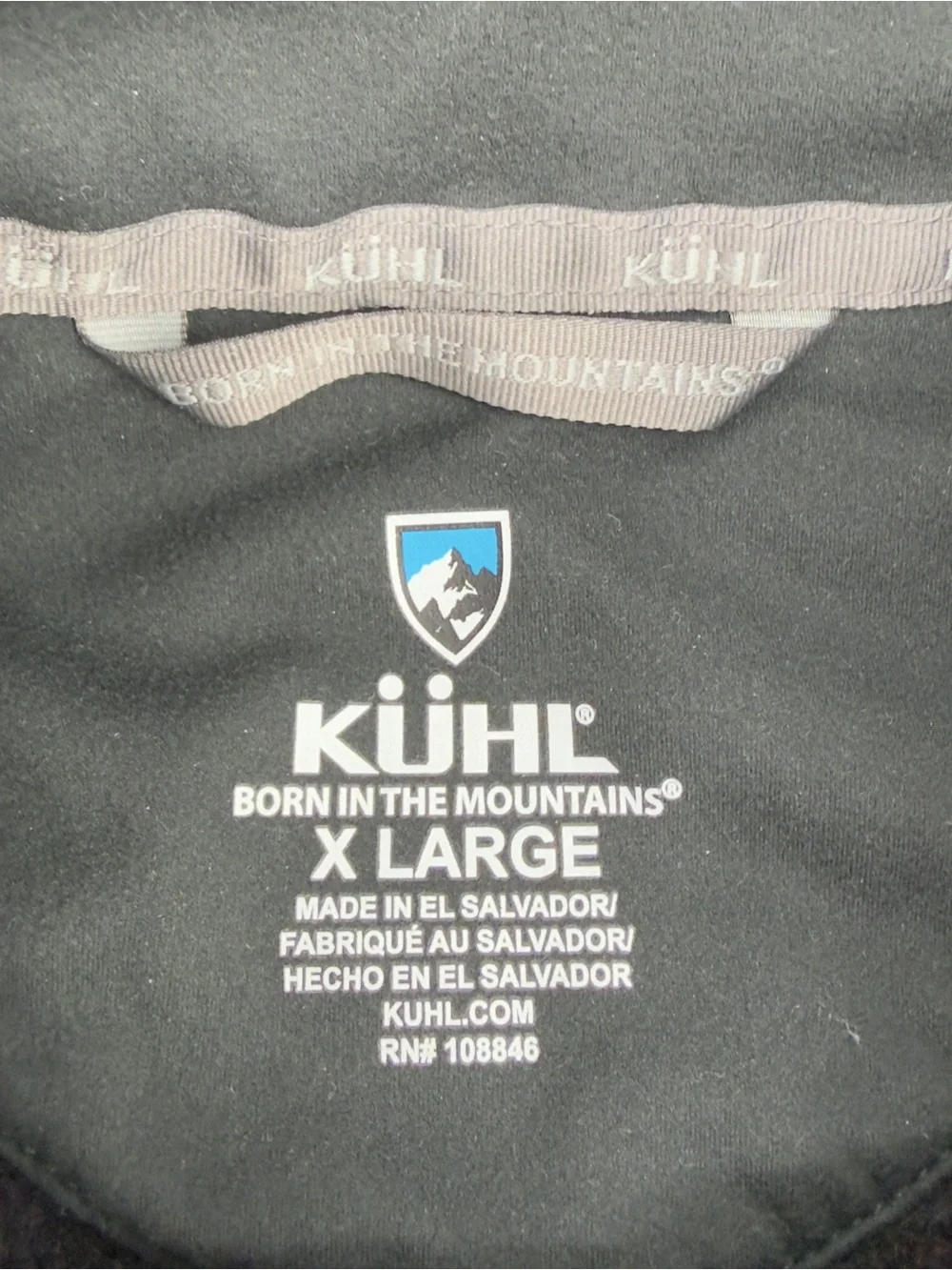 Kuhl Black Revel 1/4 Zip Pullover Sz XL Mens